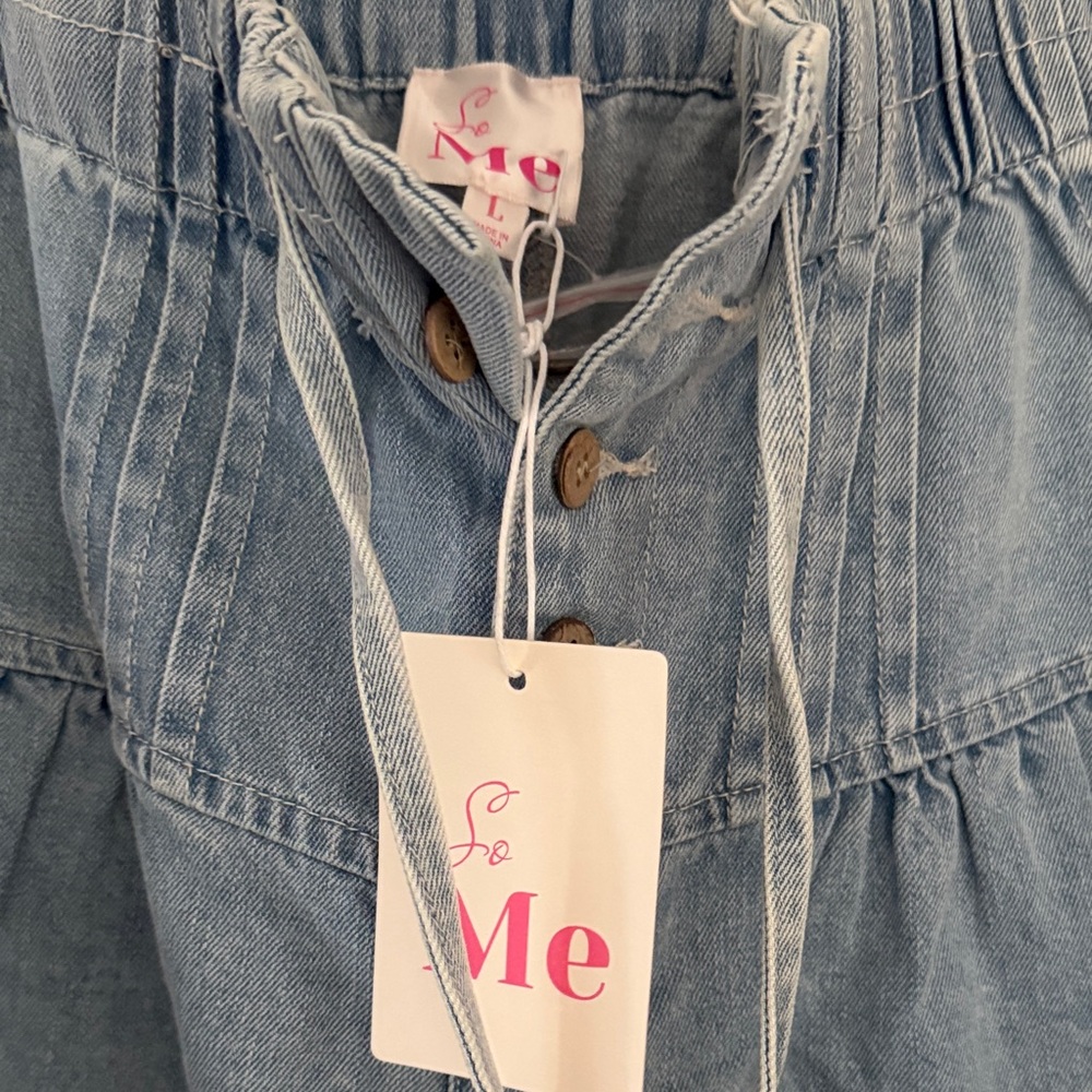 So Me Light Blue Denim Jean Shorts - Picture 2 of 3